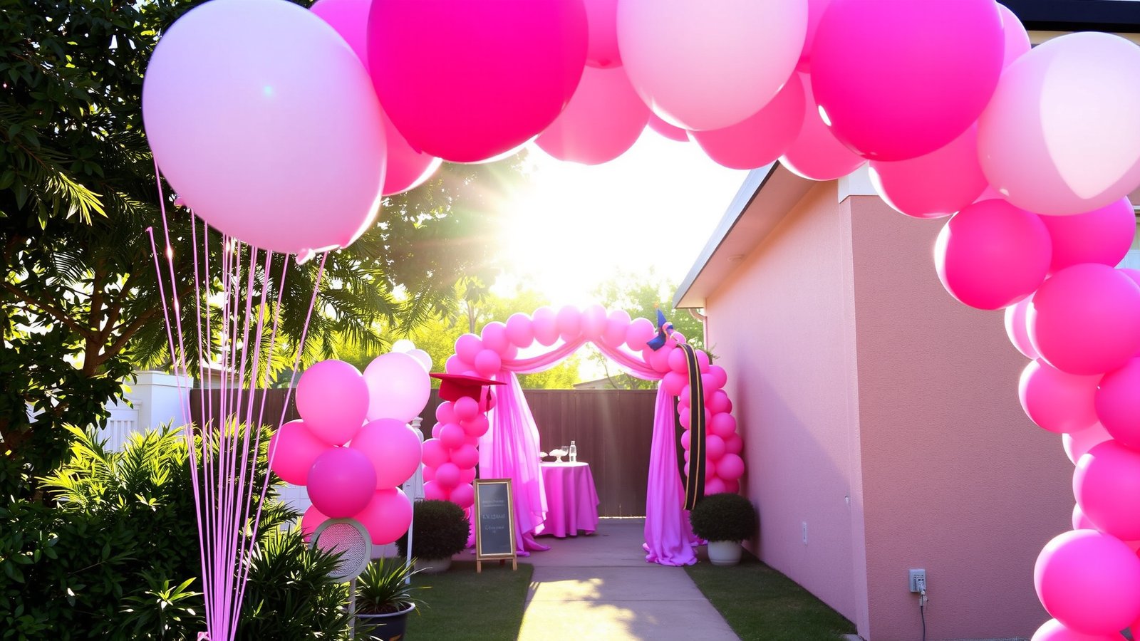 1. Pink Balloon Arch
