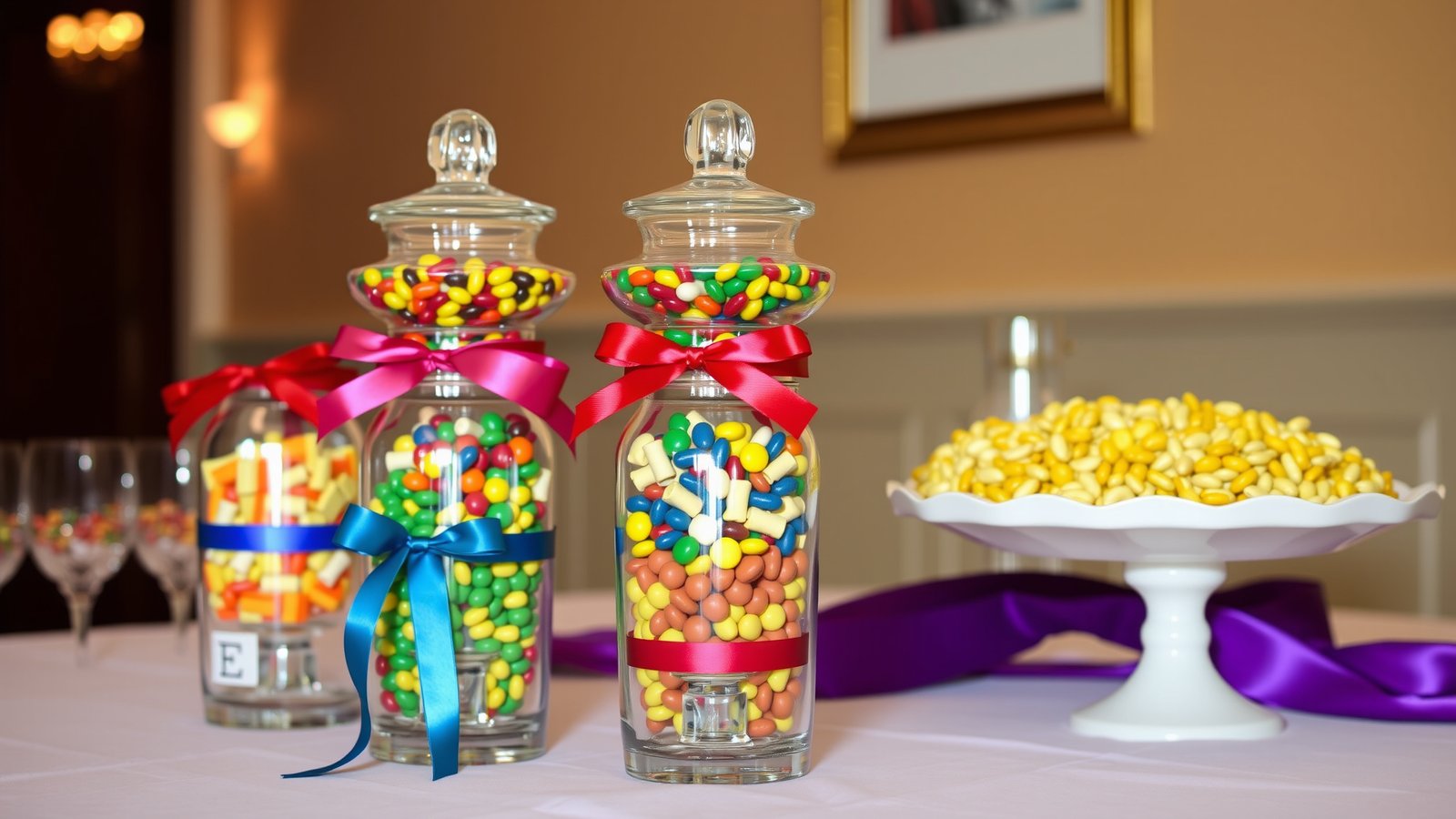 10. Graduation Themed Candy Centerpieces