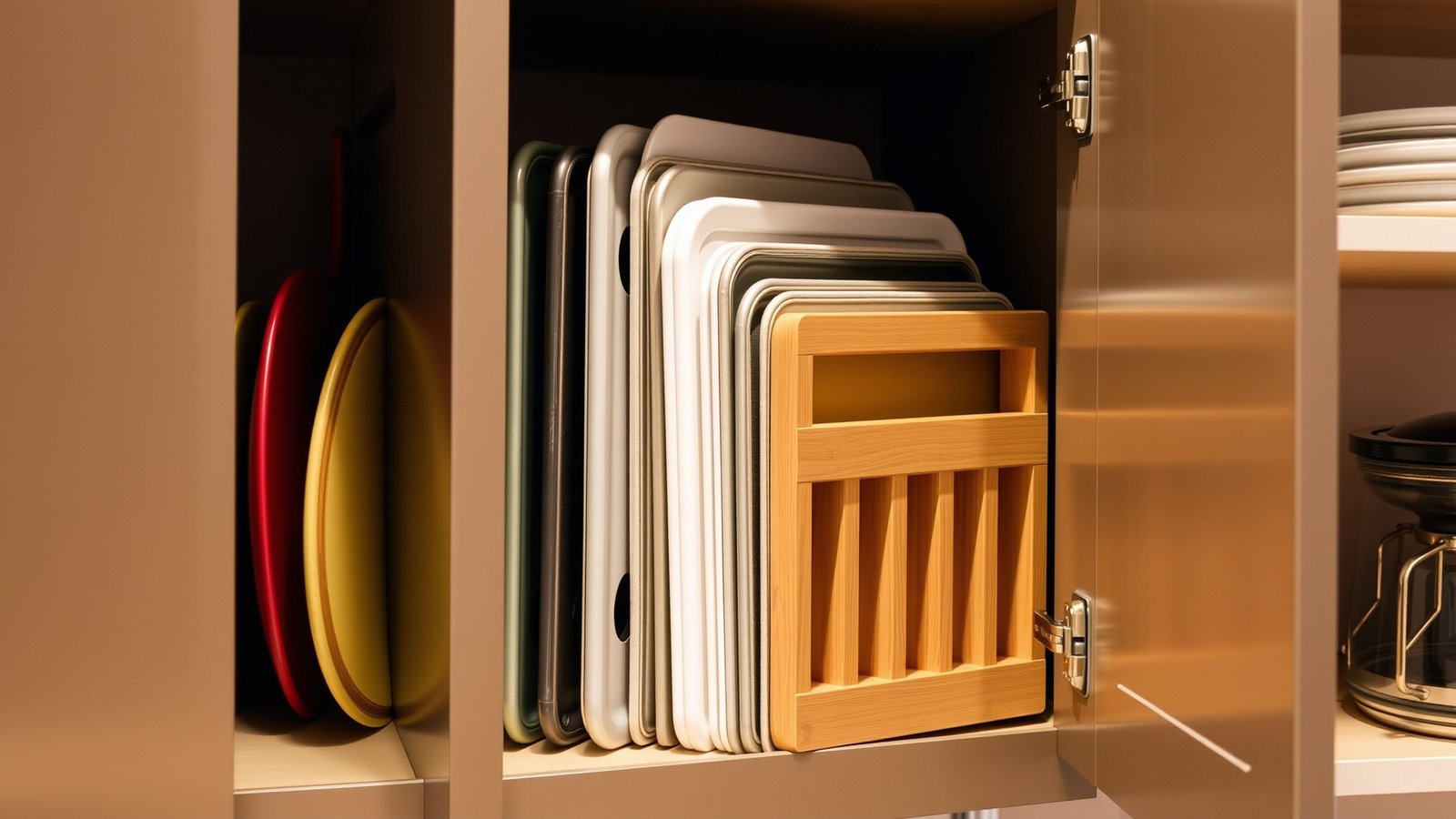 10. Vertical Storage for Baking Sheets