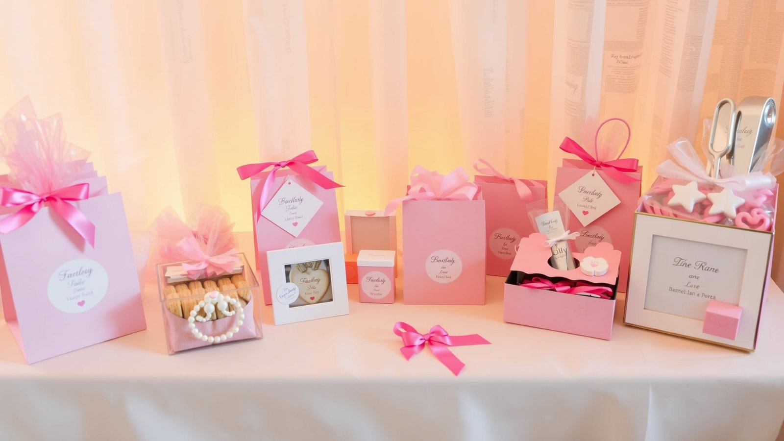 12. Pink Party Favors