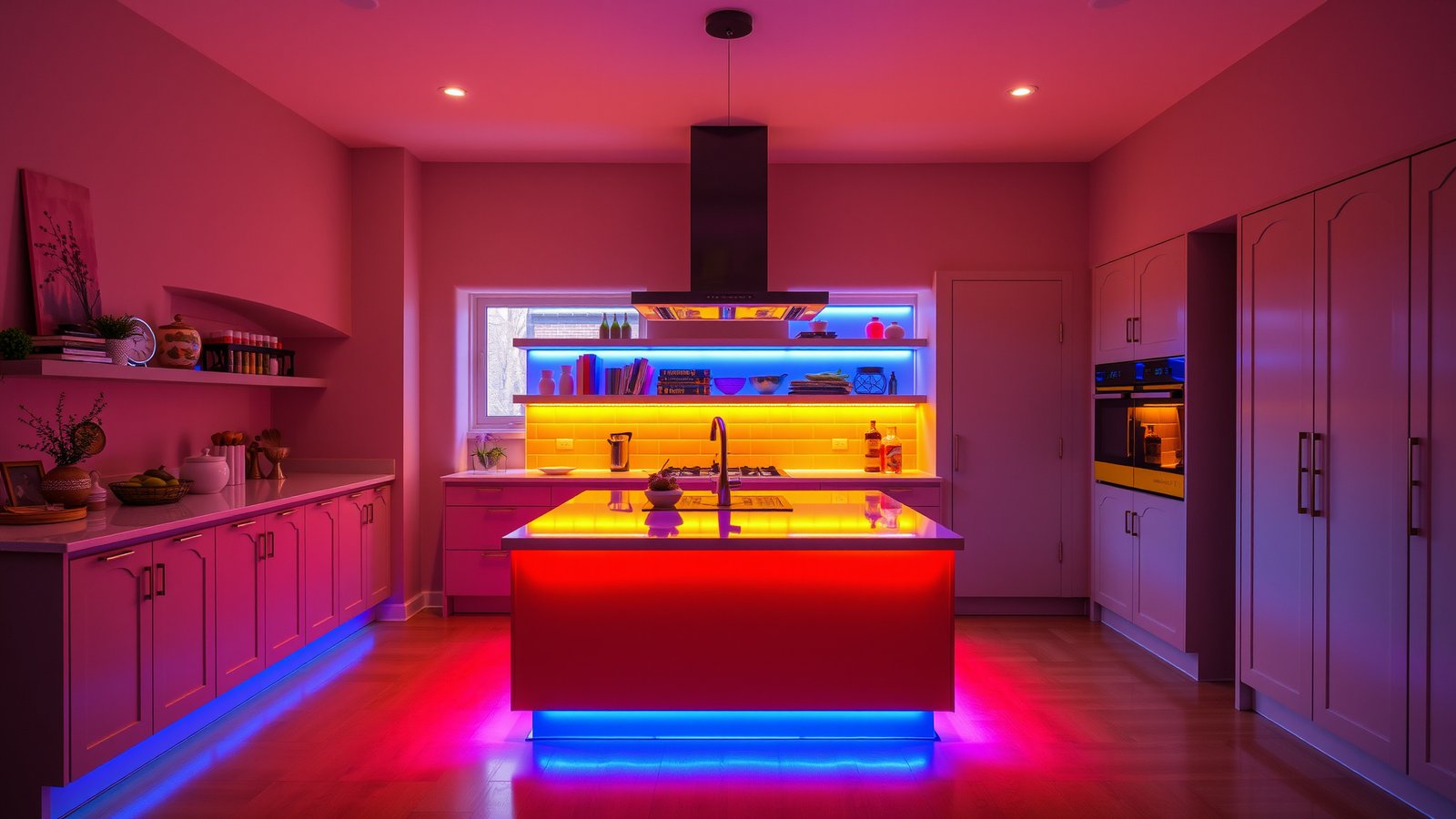 13. Neon Lighting for a Bold Statement