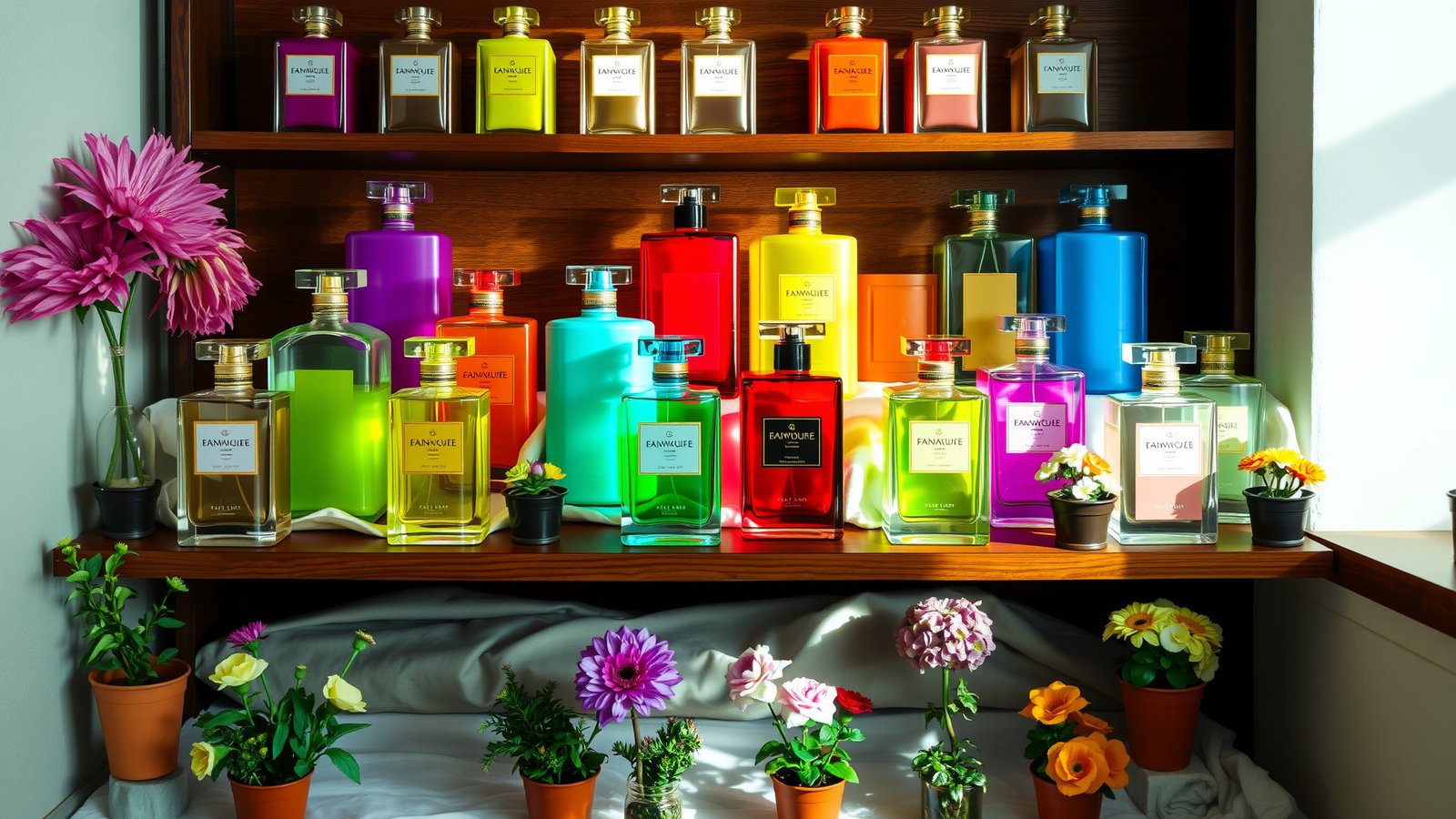 13. Perfume Bottle Collection on Display