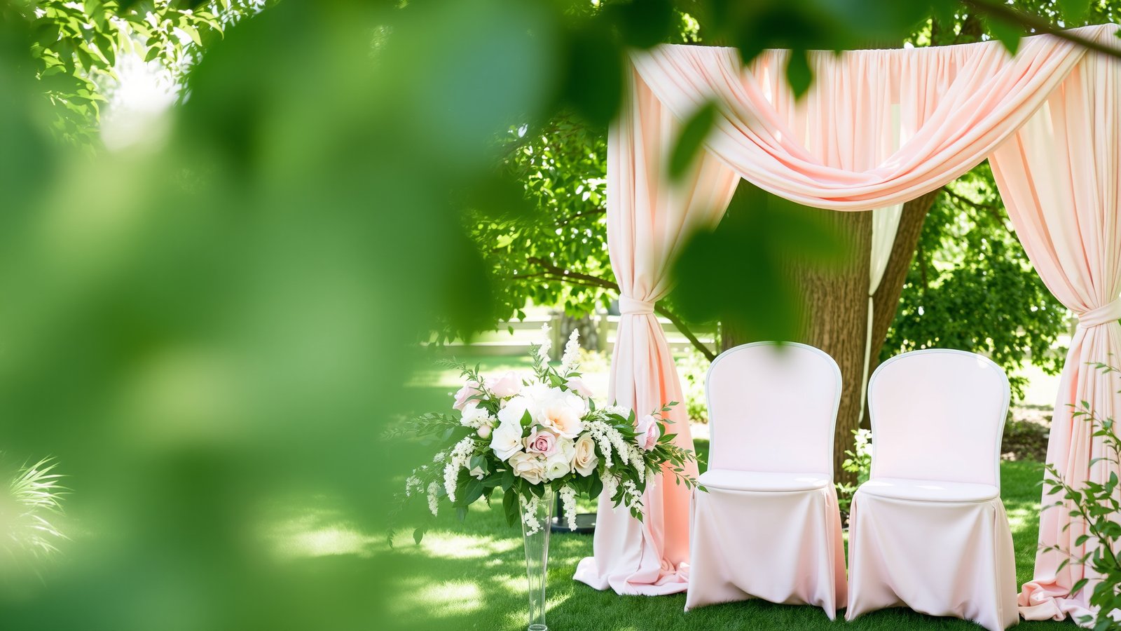 14. A Beautiful Ceremony Backdrop