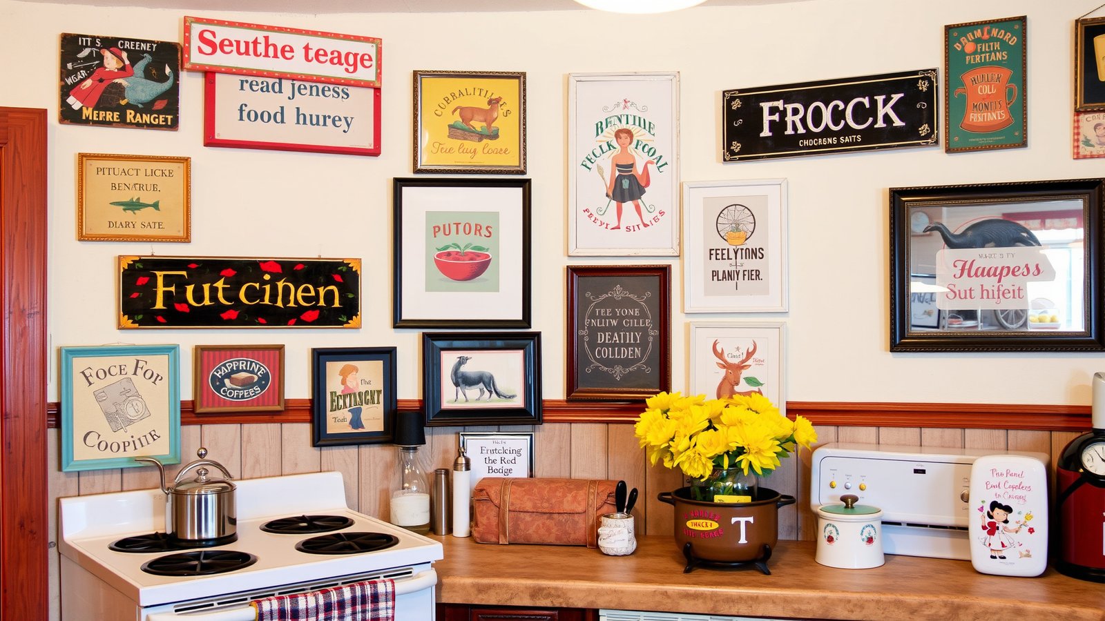 14. Display Vintage Signs or Artwork