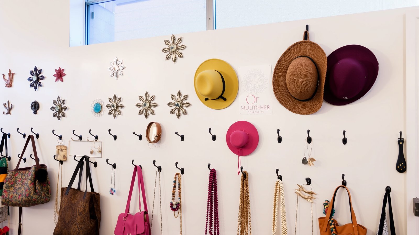 14. Use Hooks for Accessories