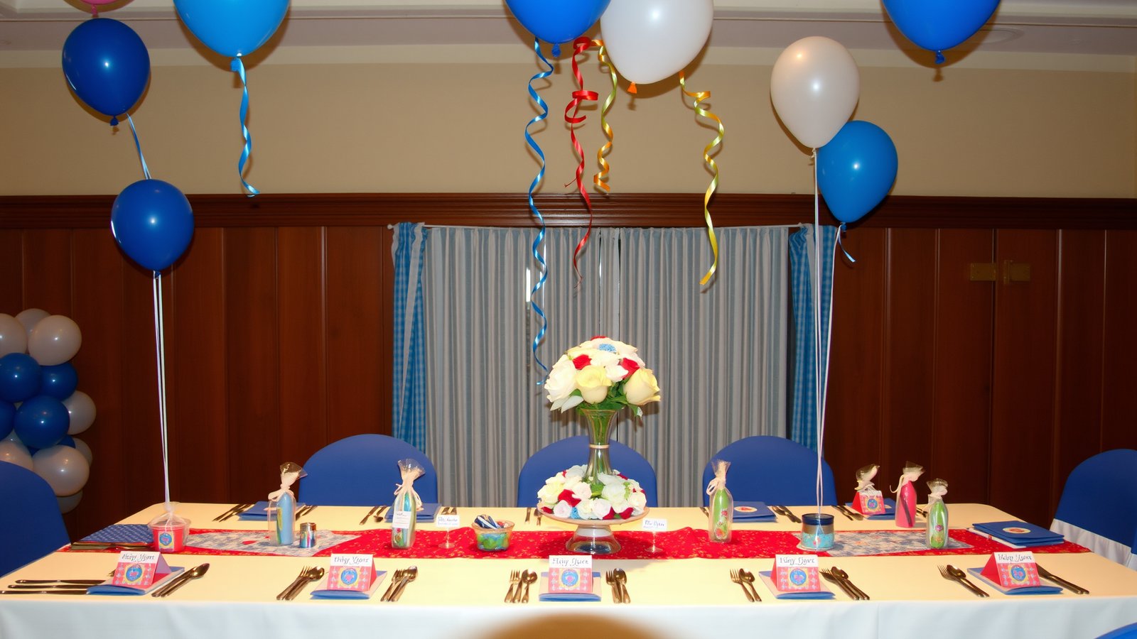 15. Blue and White Festive Celebration