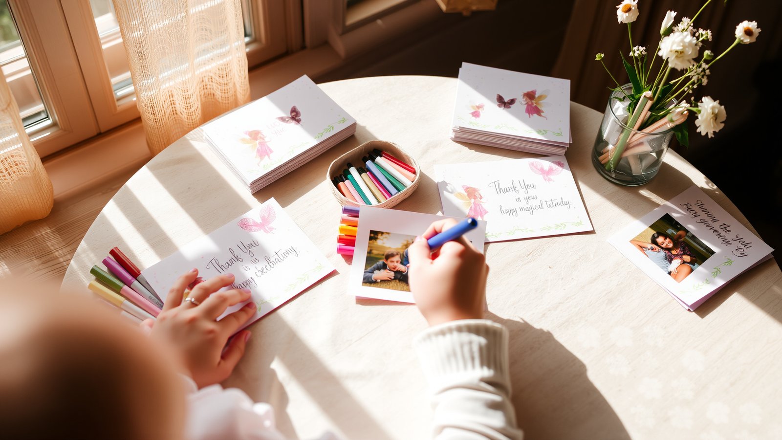 15. Fairy-Themed Thank You Cards