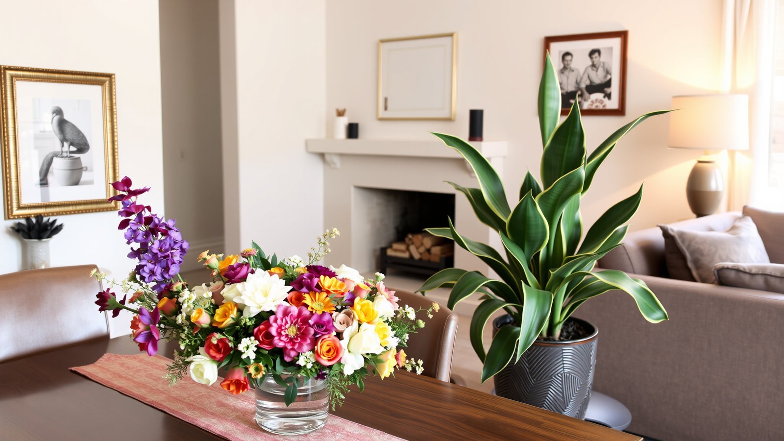 2. Add Fresh Flowers and Greenery