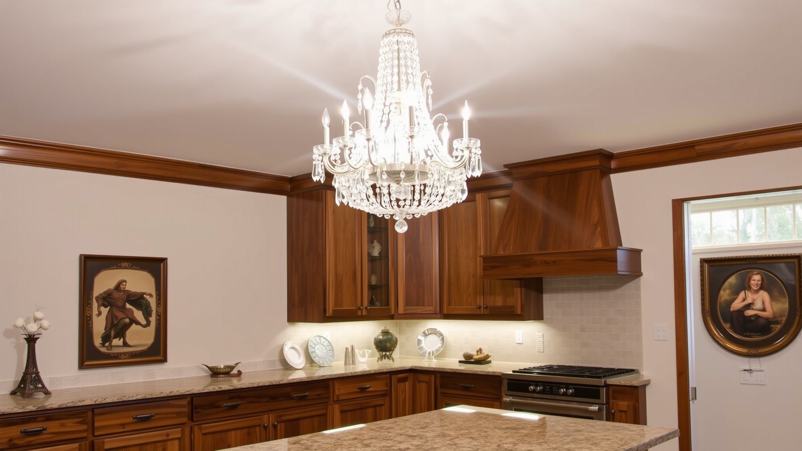 2. Chandeliers for a Touch of Glamour