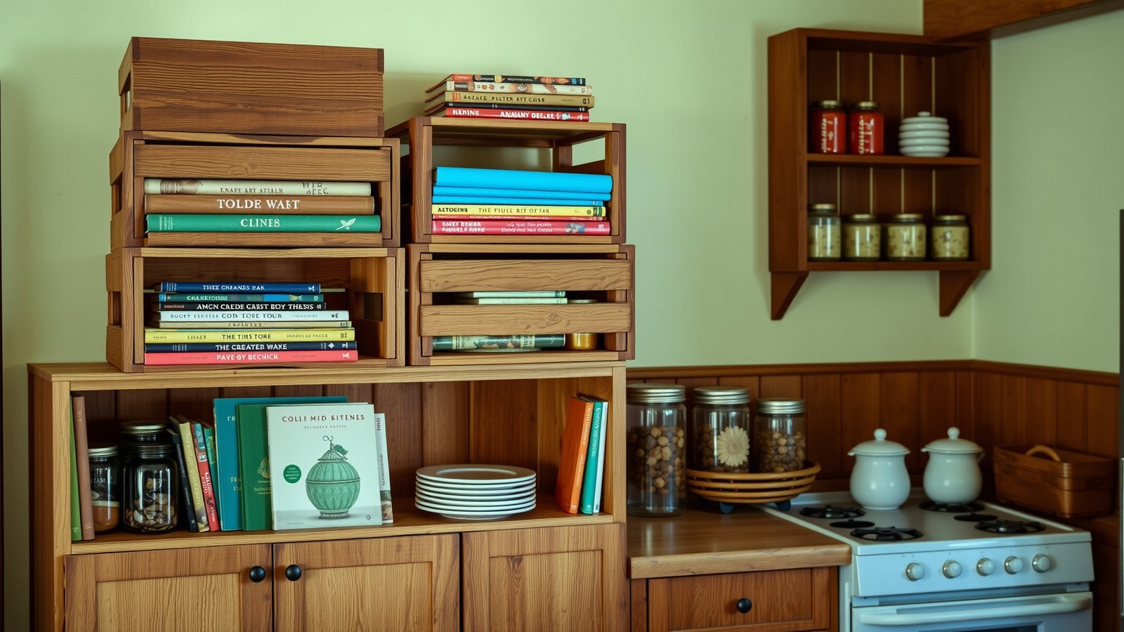 2. Create a Rustic Display with Wooden Crates