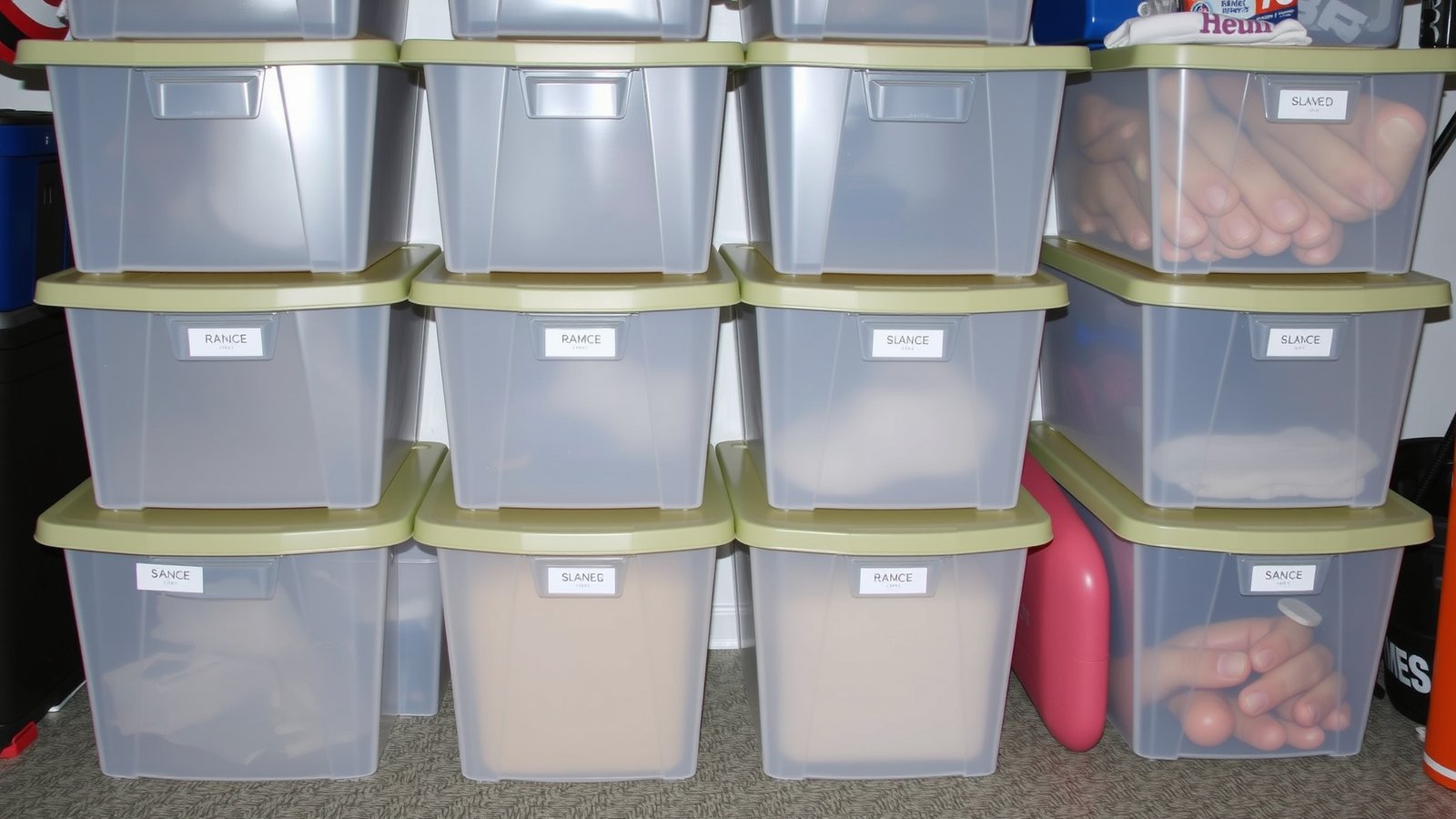 2. Use Clear Storage Bins