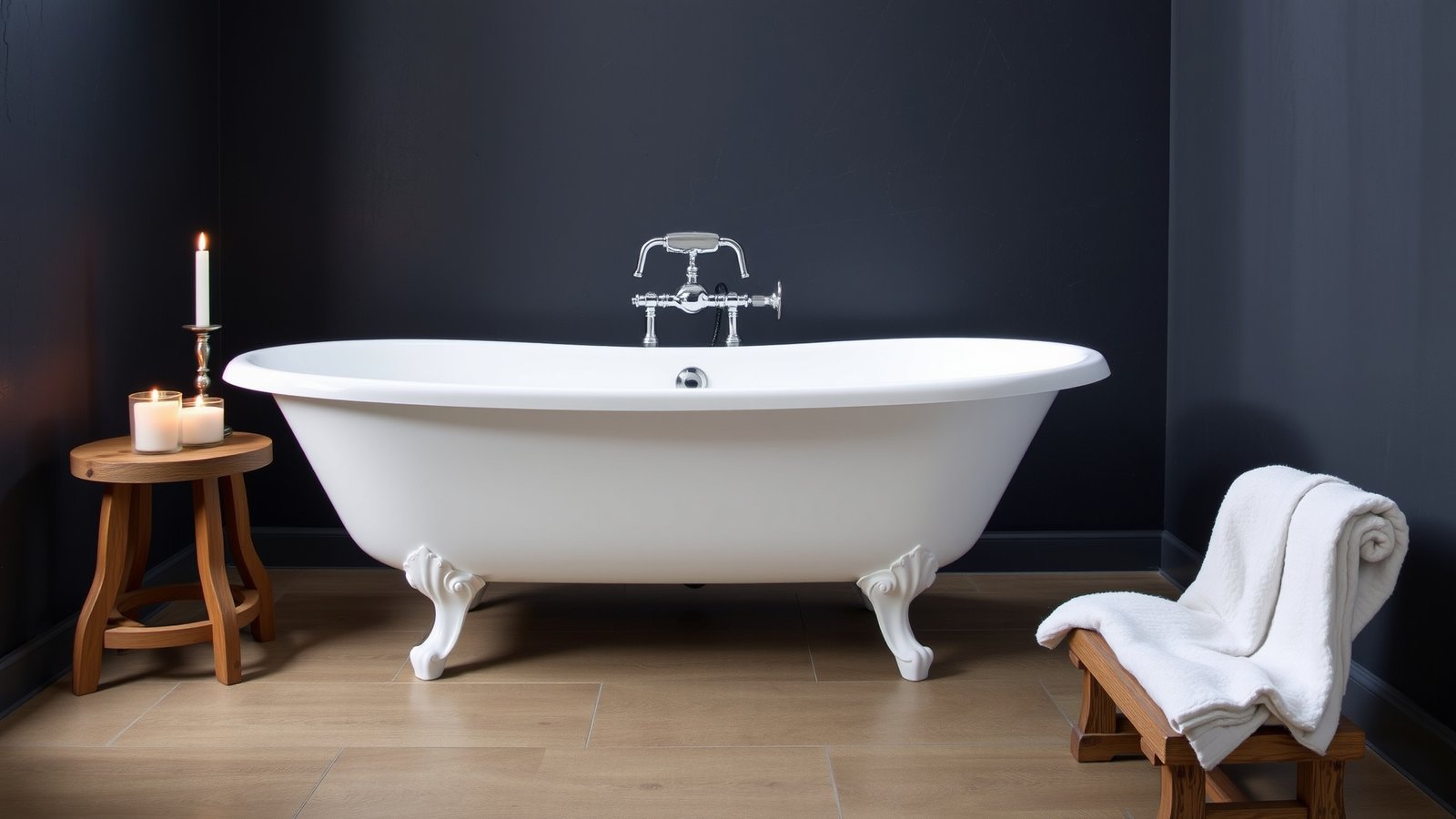 2. Vintage Clawfoot Tub
