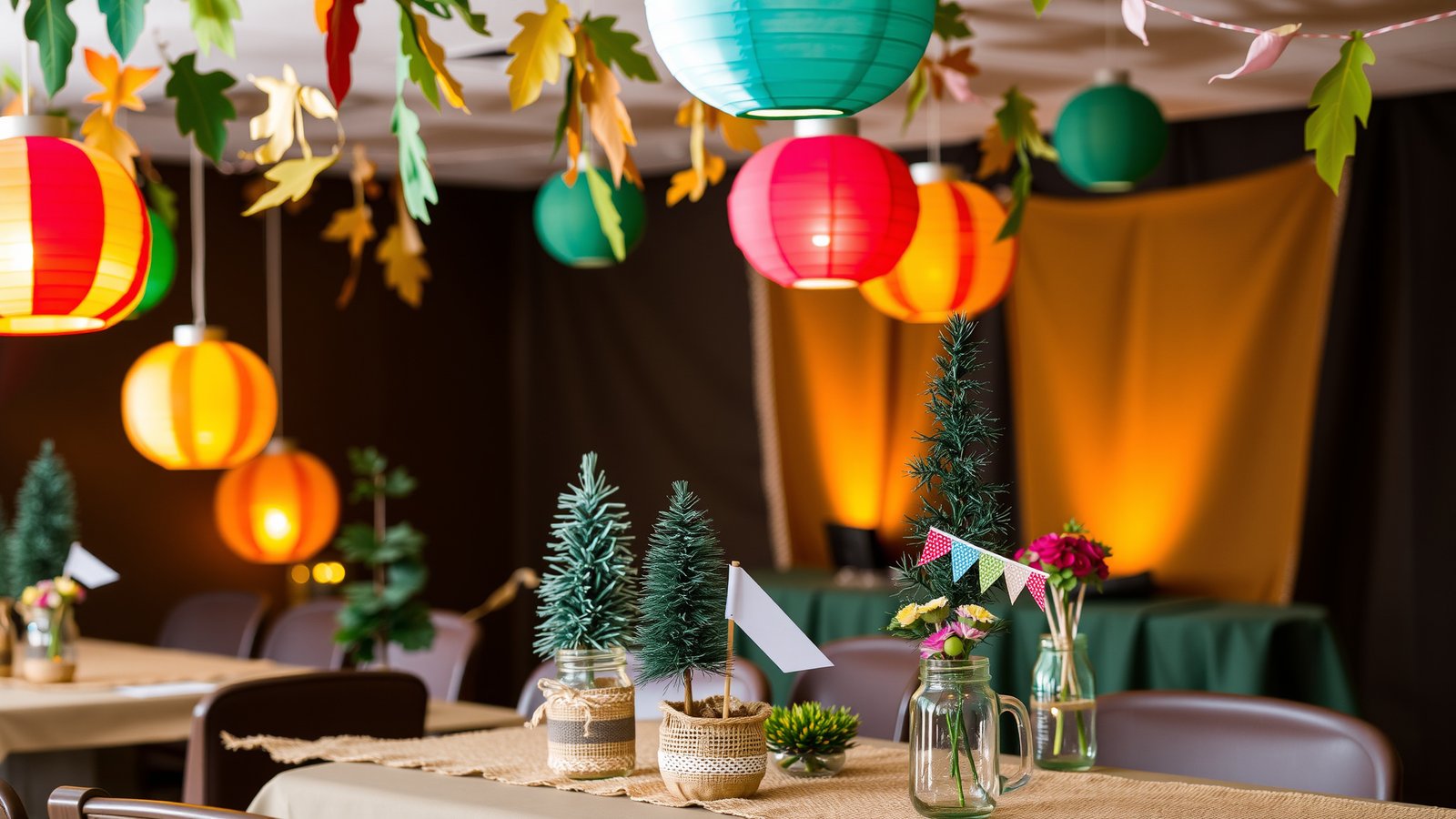 3. Camping-Themed Decorations