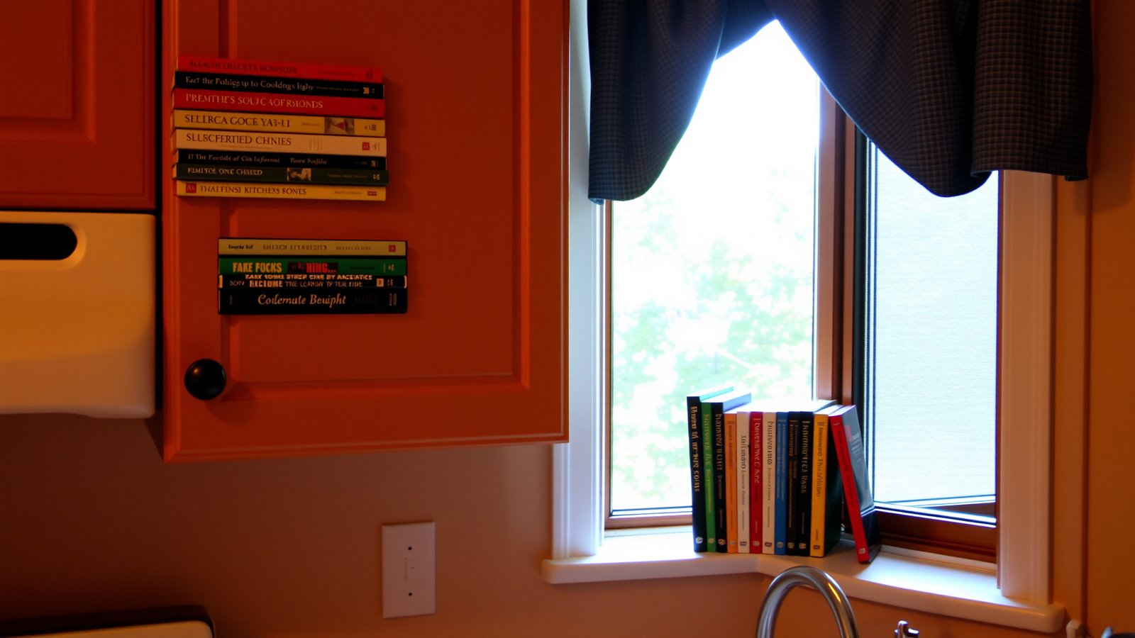 3. Showcase Your Collection of Cookbooks