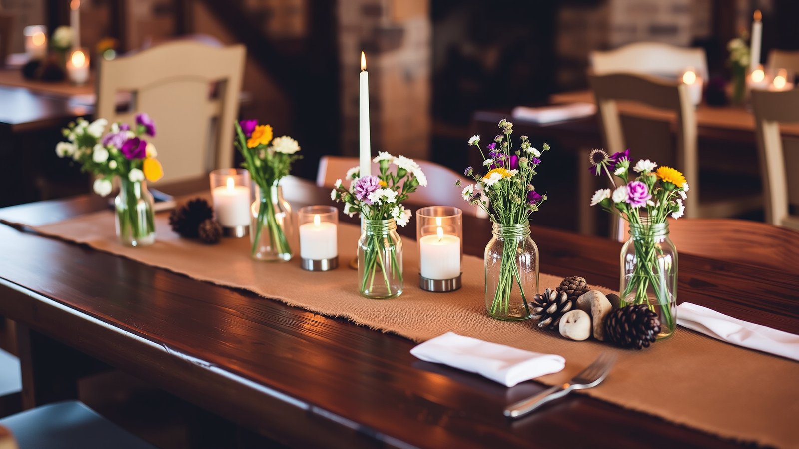4. Rustic Table Settings