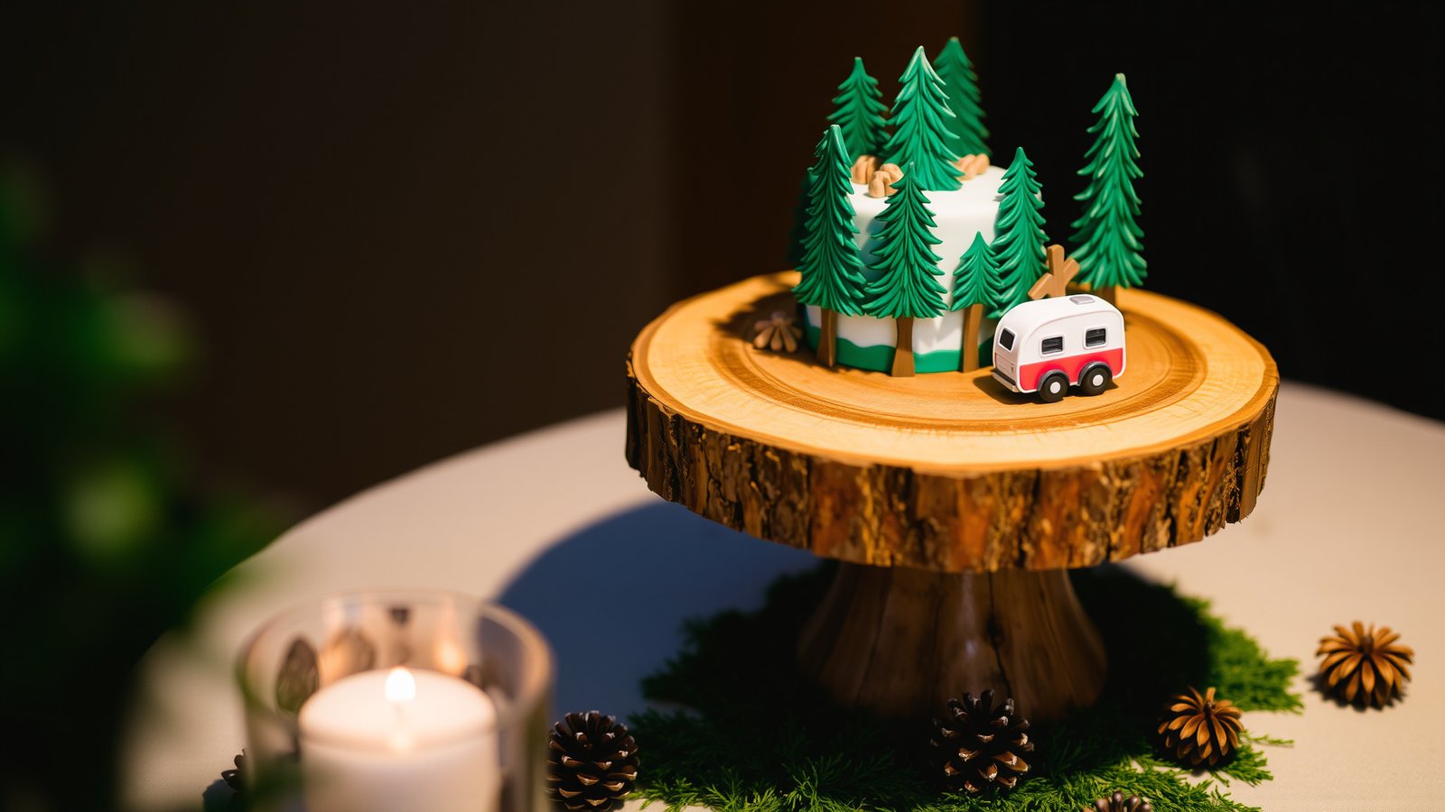 5. Camping-Themed Cake