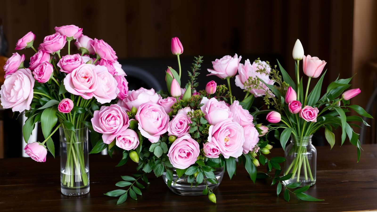 5. Pink Floral Arrangements
