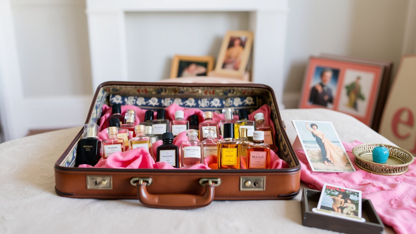 5. Vintage Suitcase Display
