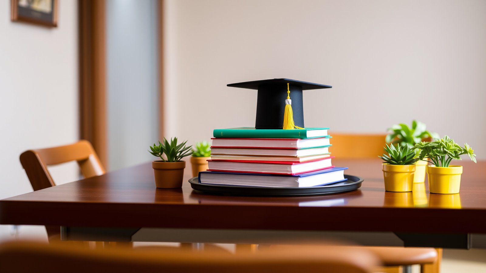 7. DIY Graduation Book Centerpieces