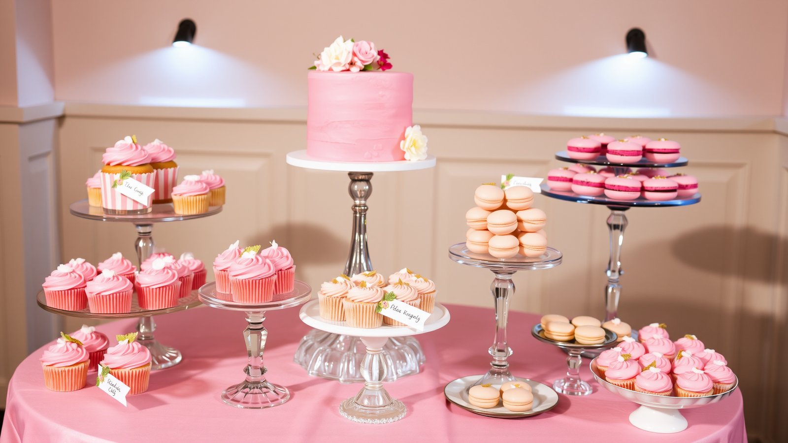 7. Pink Dessert Table