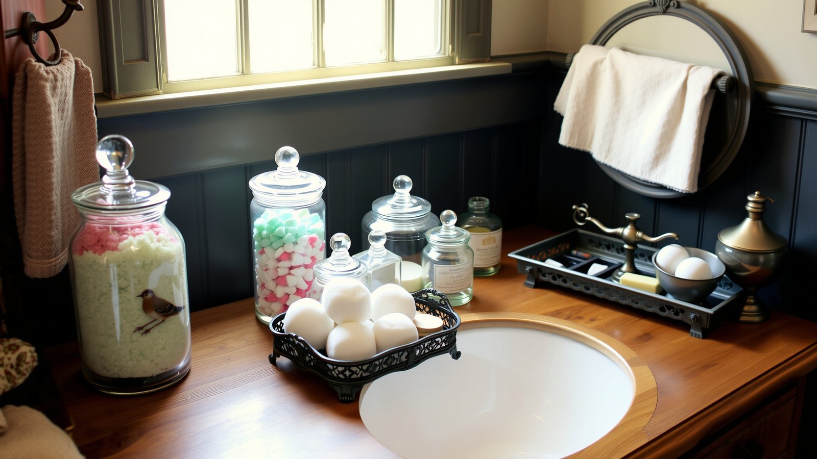 8. Vintage Bathroom Accessories