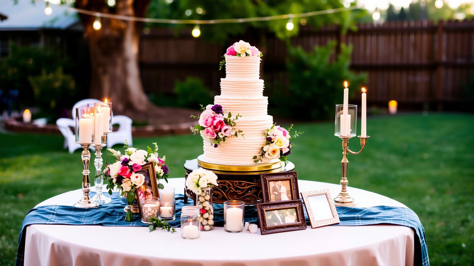 9. Elegant Cake Table Display