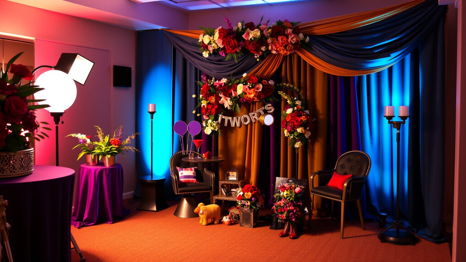 13. Jewel Tone Photobooth