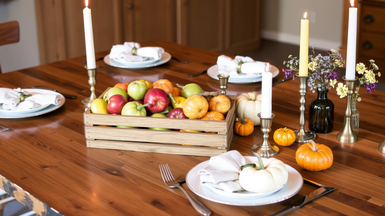 2. Rustic Centerpieces