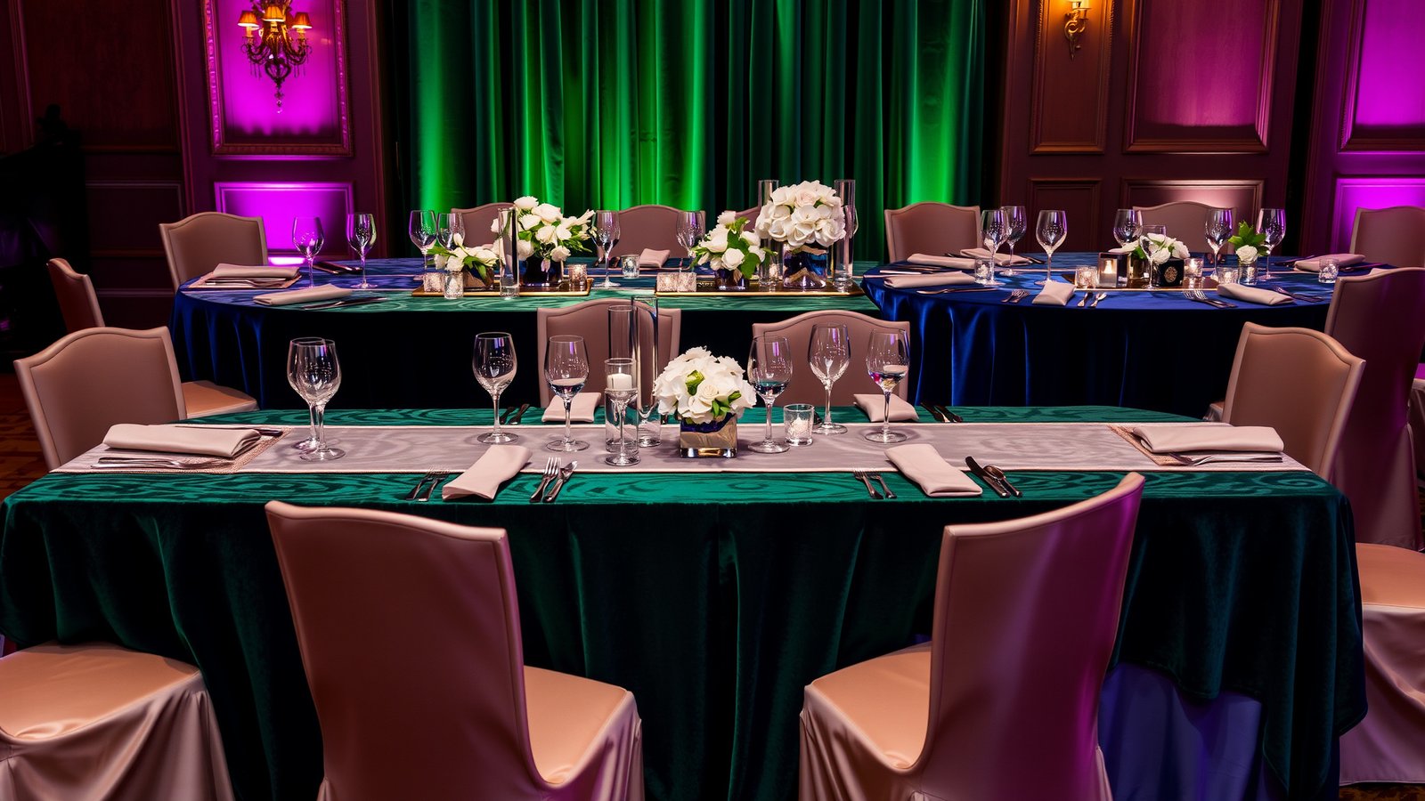 3. Jewel Tone Table Linens
