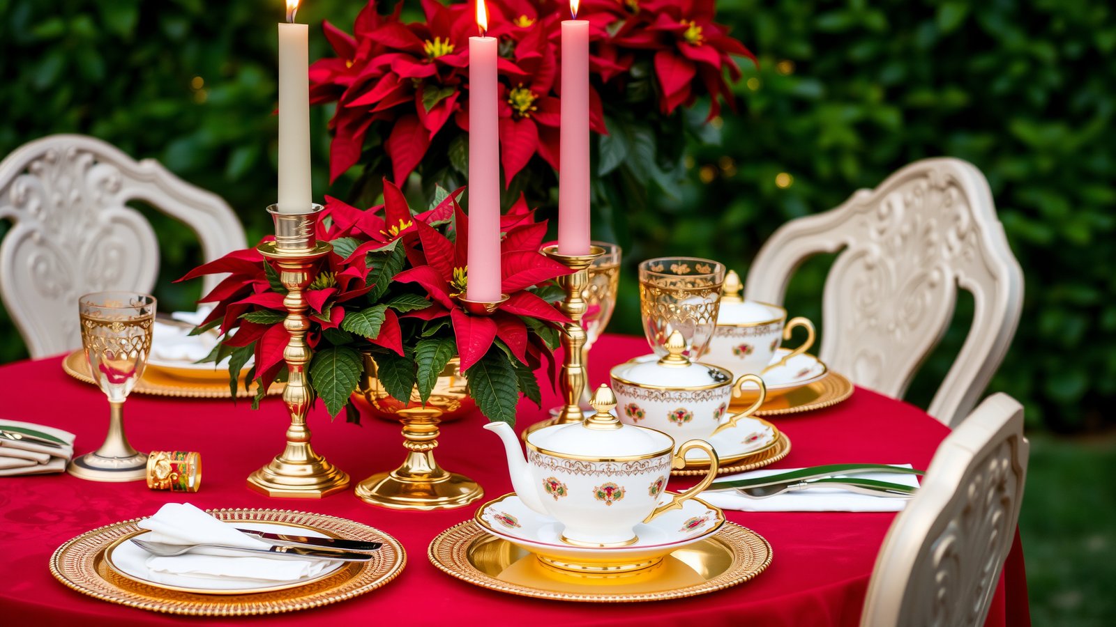 4. Elegant Gold and Red Theme