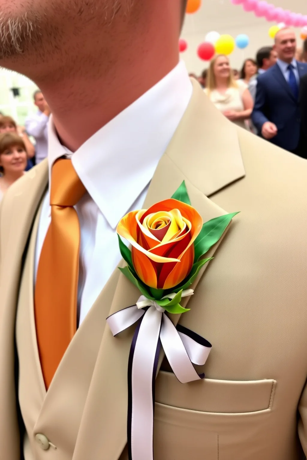 11. Painted Flower Boutonniere