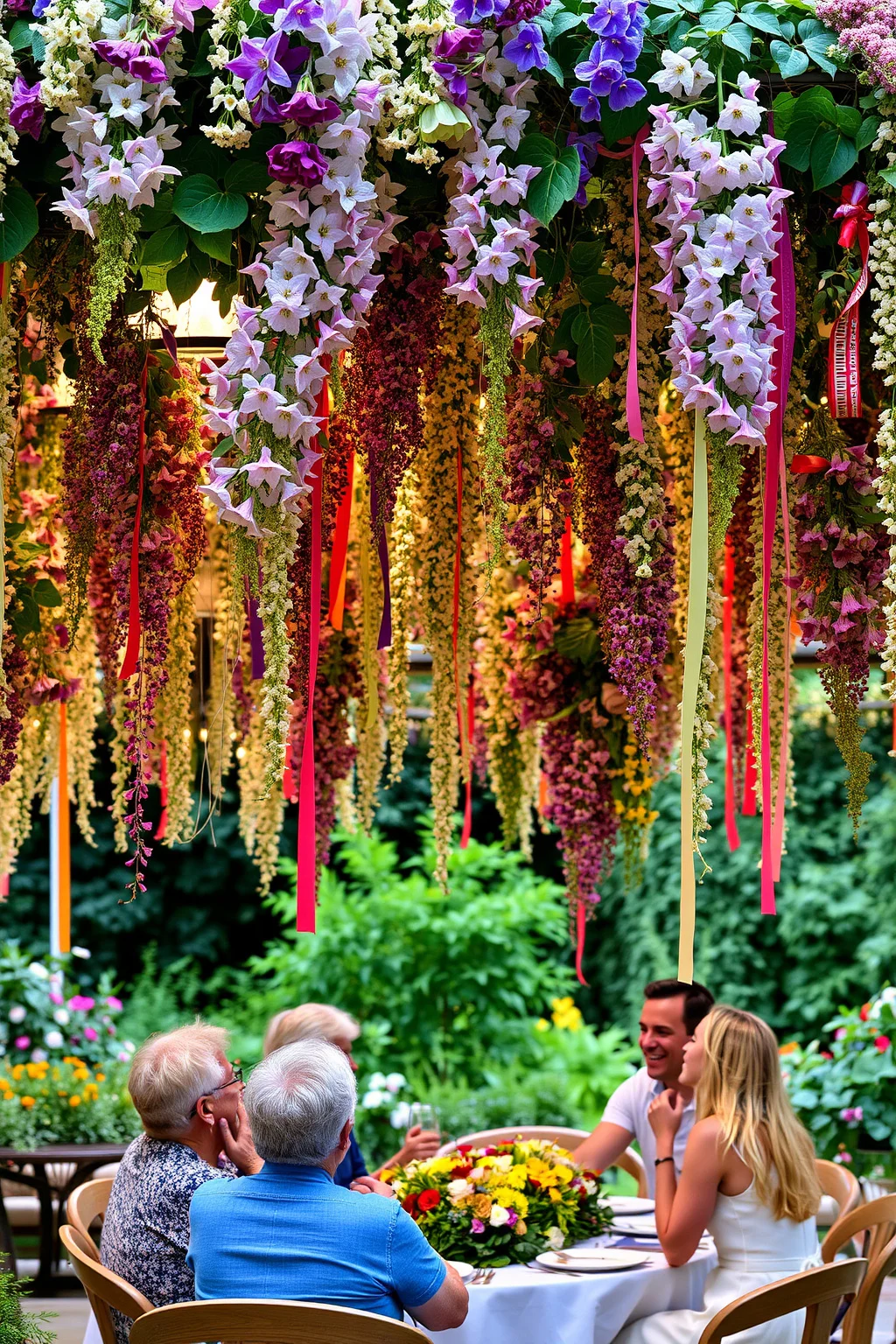 14. Wildflower Hanging Centerpieces