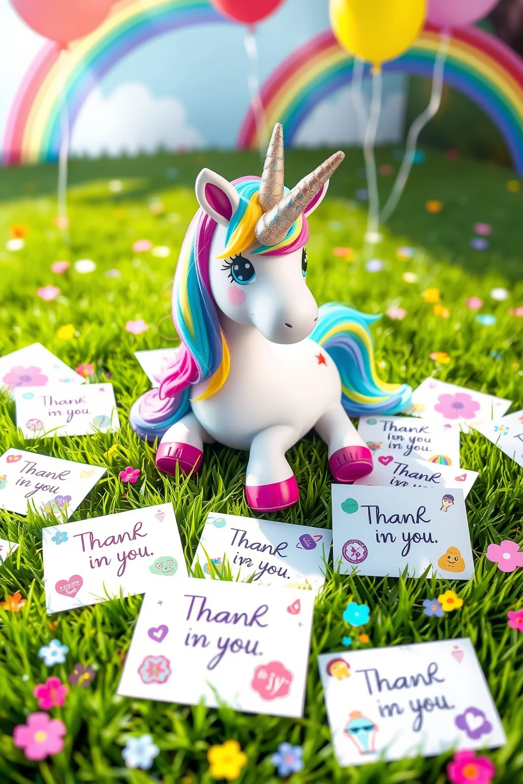 15. Unicorn Thank You Cards