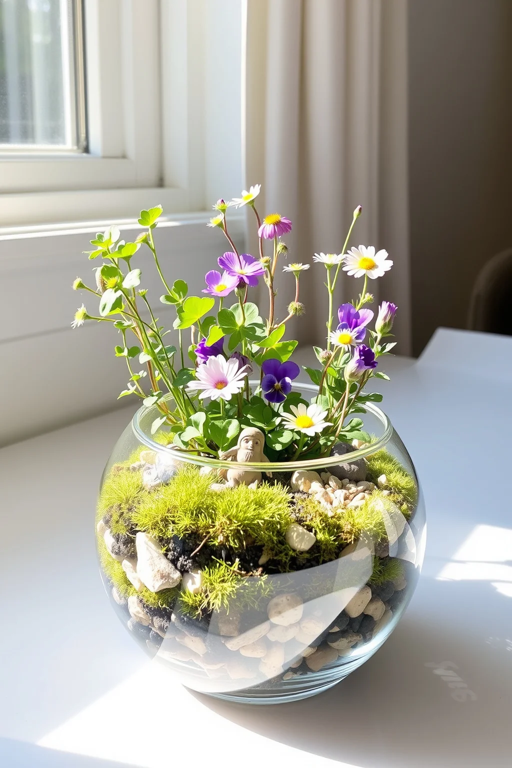 4. Wildflower Terrarium Centerpieces