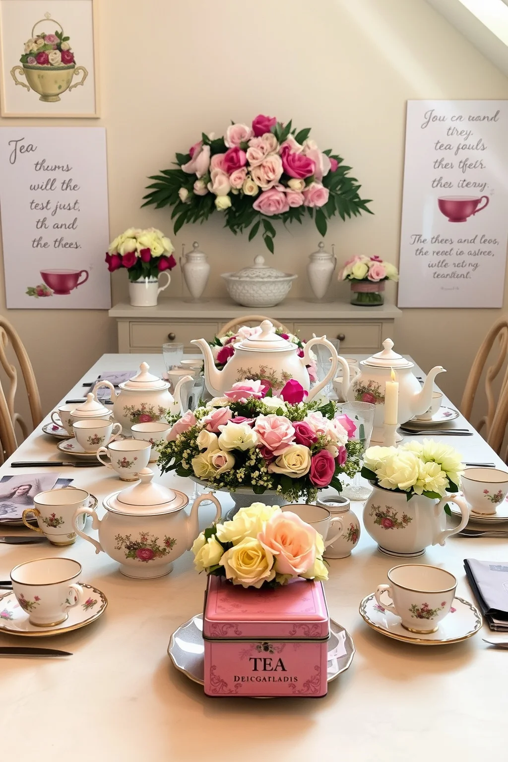 5. Tea-Themed Decor