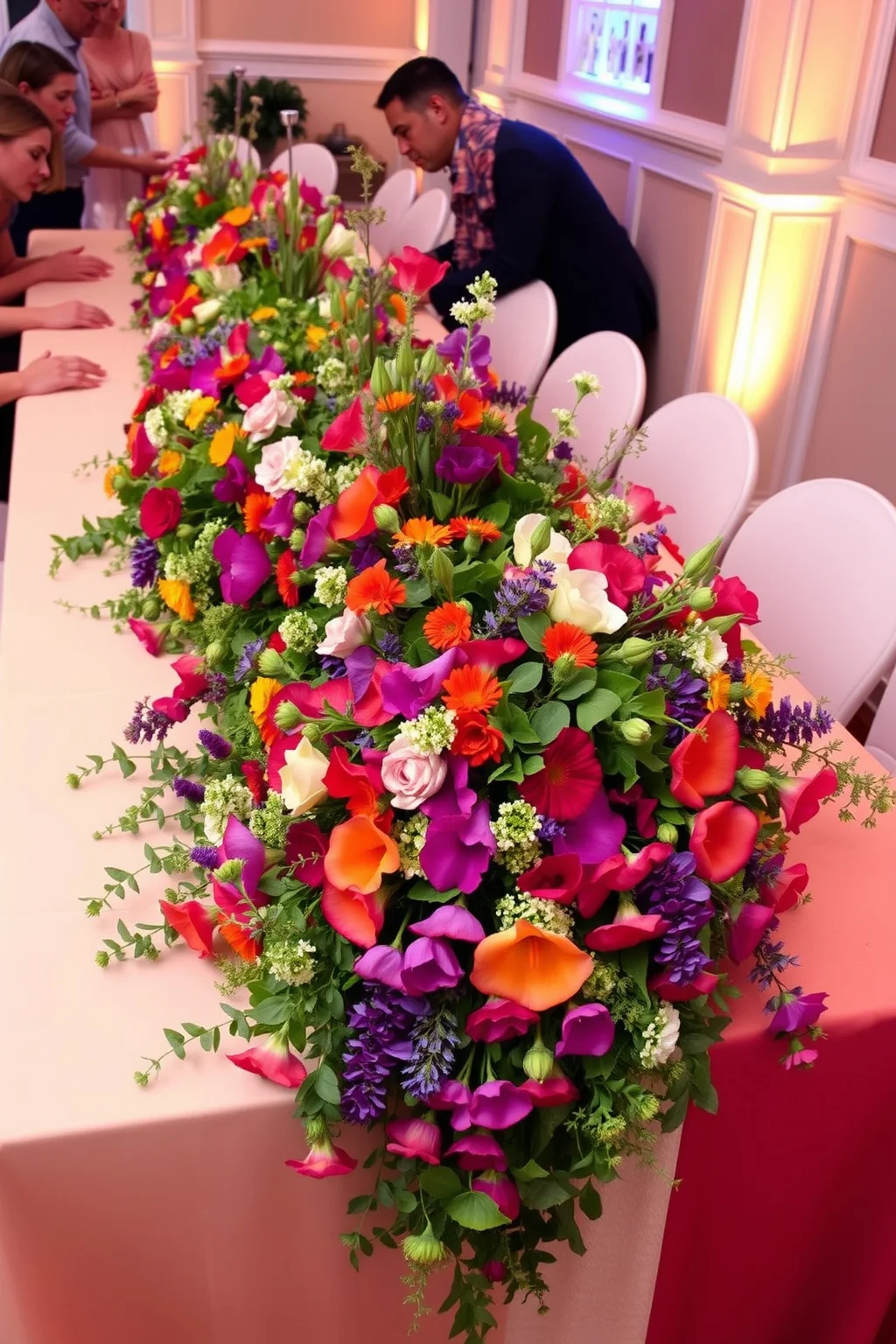 5. Wildflower Cascade Centerpieces