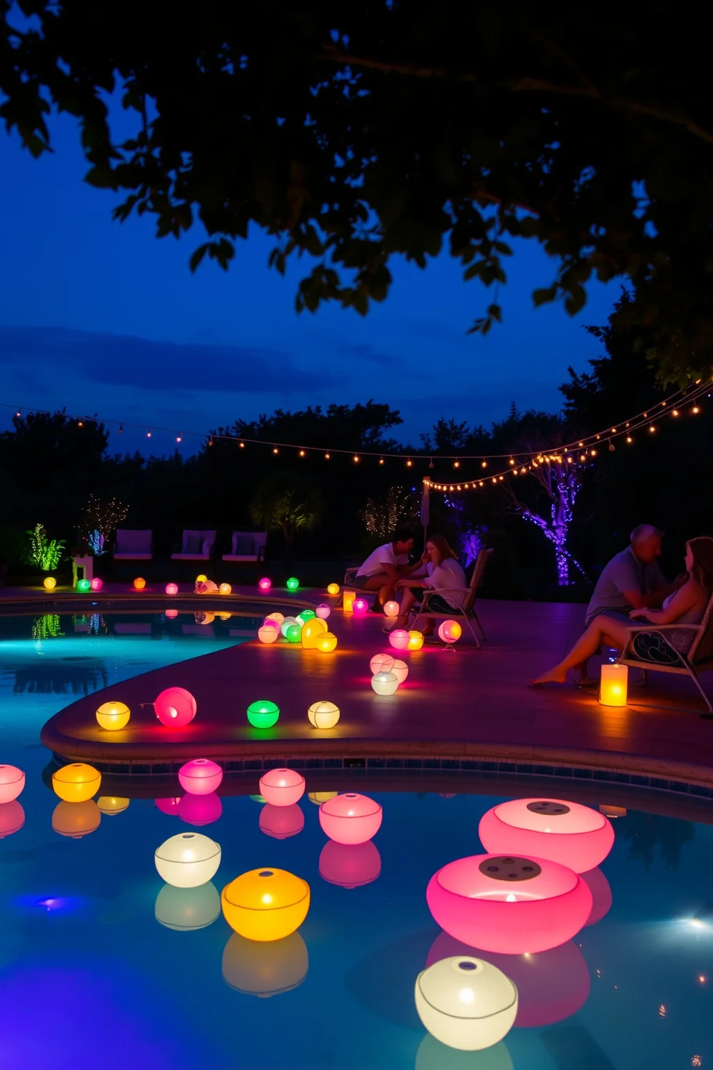 6. Evening Pool Lights