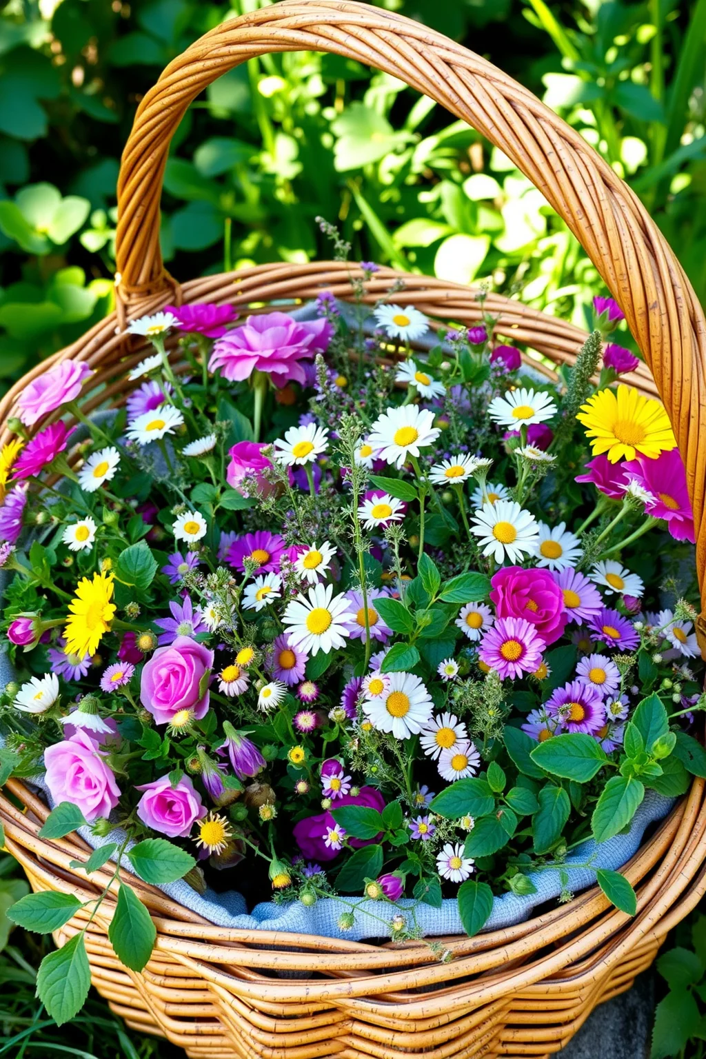 7. Wildflower Basket Centerpieces