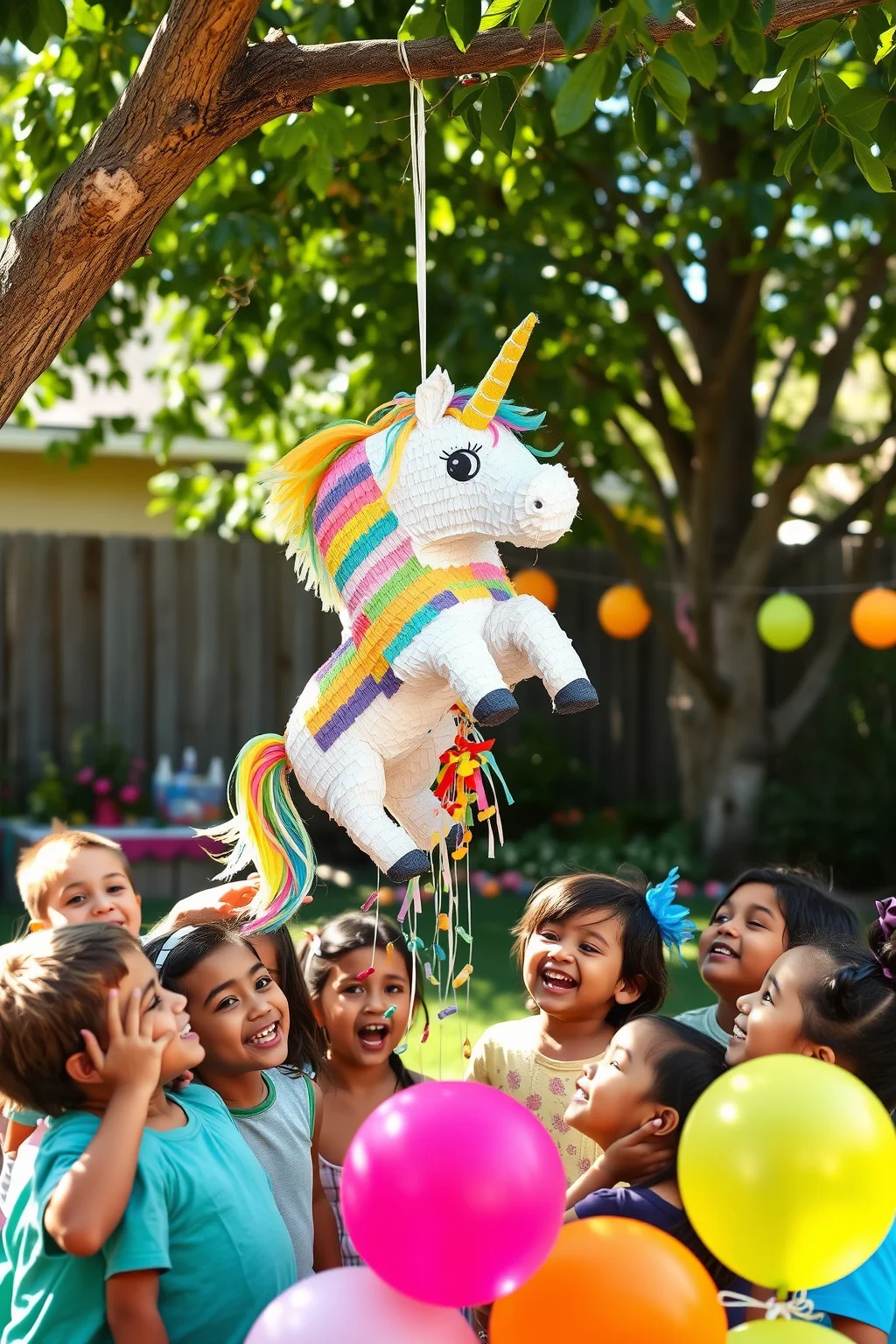 8. Unicorn Piñata Fun